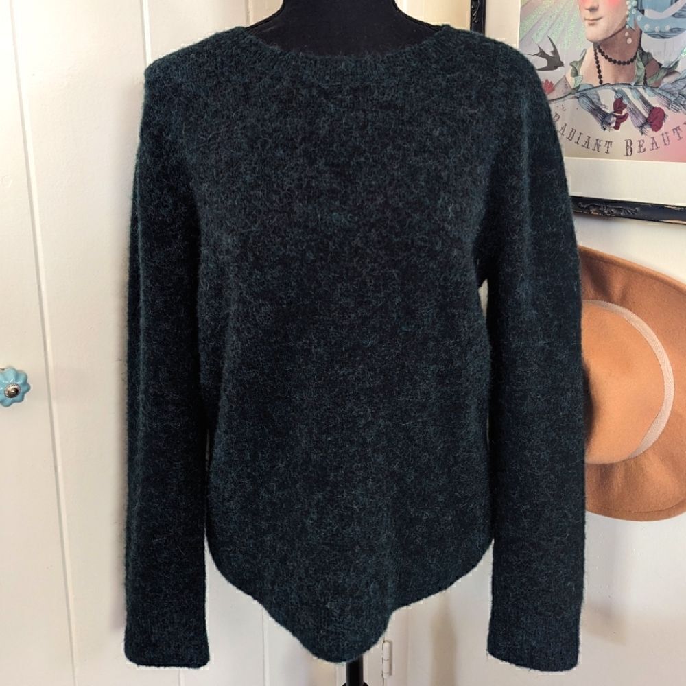 & Other Stories Green Mohair Sweater M Dark Academia Whimsigoth Fairy Grunge - Picture 3 of 11